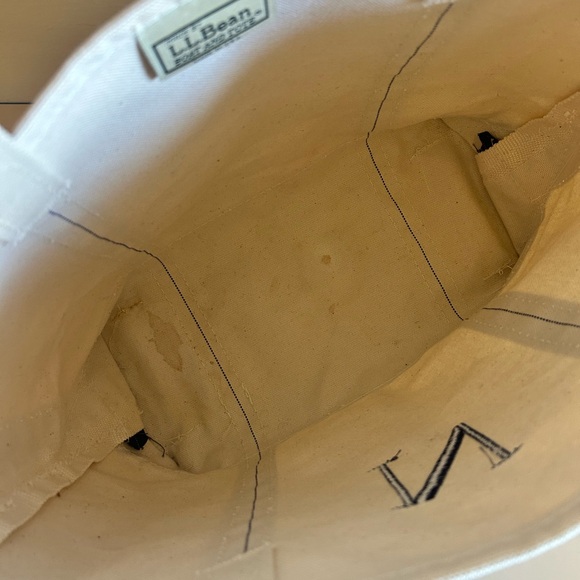 L.L. Bean Boat and Tote Open-Top Made in USA Monogram “N” Navy Regular Medium - Picture 5 of 5